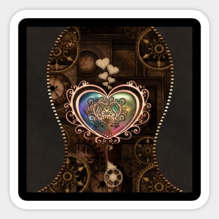 A wonderful heart of steampunk Sticker